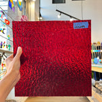 Ruby Red Granite Oceanside Fusible 96 COE (152GF) Sheet Glass Colorado Glassworks OS-RUBYRED-G (12x6in)