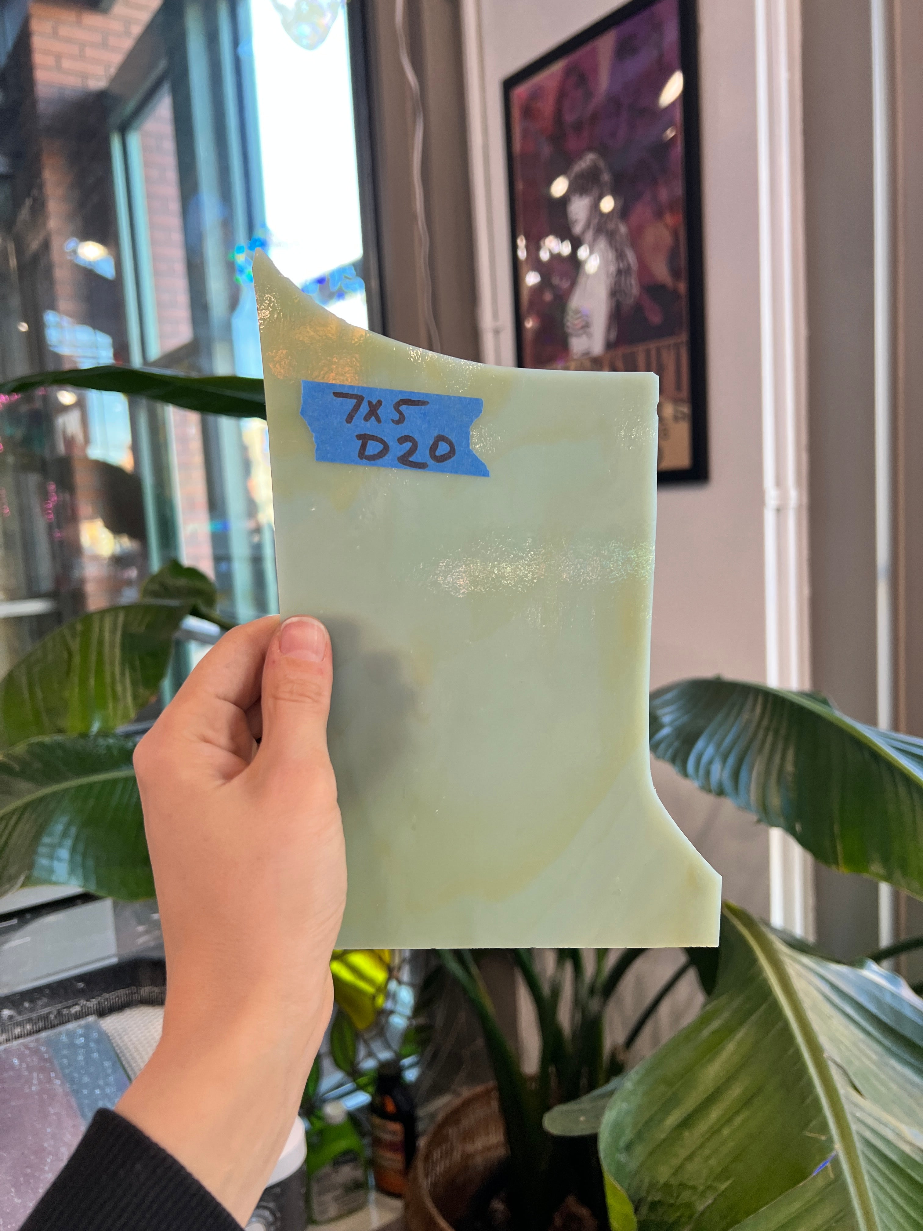 Blue Yellow Opal Glass Sheet Glass Colorado Glassworks 7x5in (UNK-21176877)