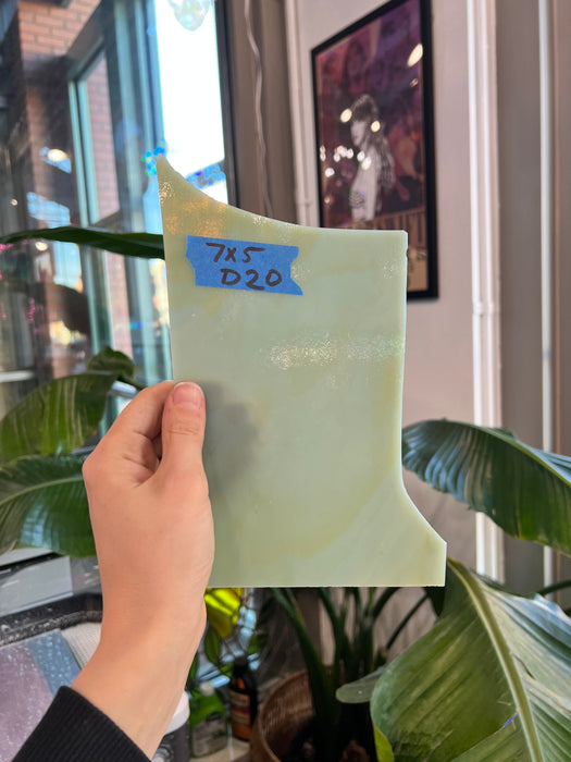 Blue Yellow Opal Glass Sheet Glass Colorado Glassworks 7x5in (UNK-21176877)