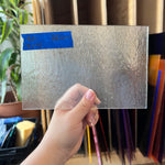 Vintage Light Sheen Transparent Clear Bullseye Sheet Glass Bullseye BE624 (7x4in)