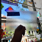 Vintage Light Sheen Transparent Clear Bullseye Sheet Glass Bullseye