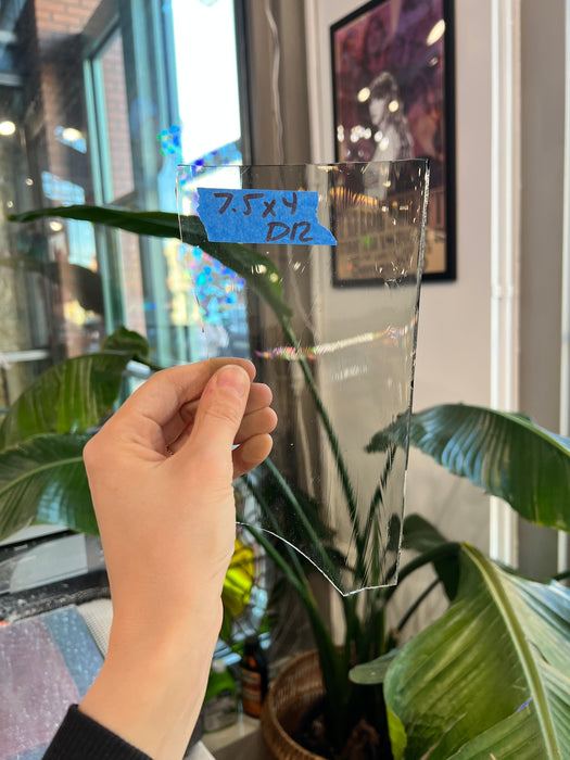 Light Gray Mouthblown Antique Glass Sheet Glass Colorado Glassworks 7.5x4in (UNK-37634349)