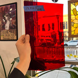 Red Mouth Blown Glass on Clear Flash Fremont (Copy) Sheet Glass Colorado Glass Works