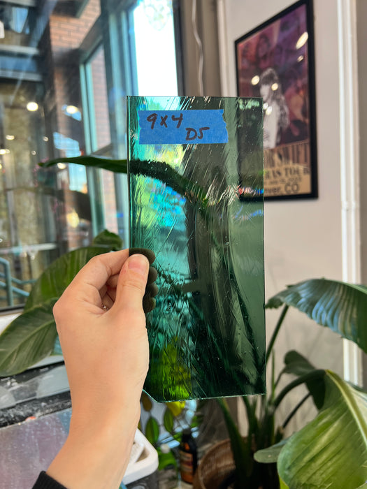 Teal Sage Green Mouth Blown Sheet Glass Colorado Glassworks 8.5x3.5in (UNK-89146669)