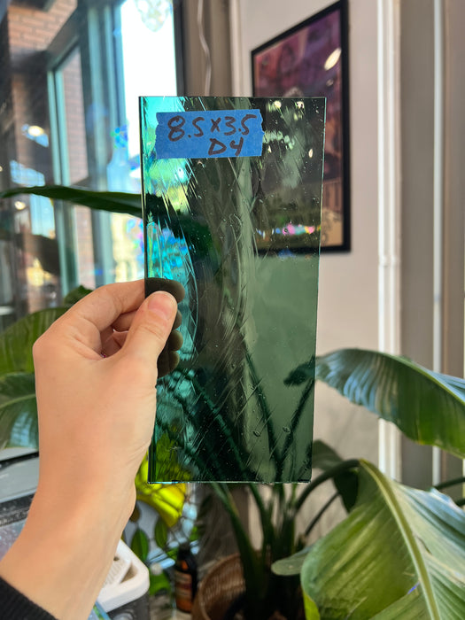 Teal Sage Green Mouth Blown Sheet Glass Colorado Glassworks 9x4in (UNK-89179437)