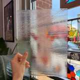 Clear Streamer Iridescent Bullseye Fusible 90 COE