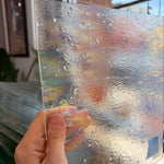 Clear Iridescent Frit Bullseye