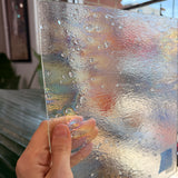 Clear Iridescent Frit Bullseye