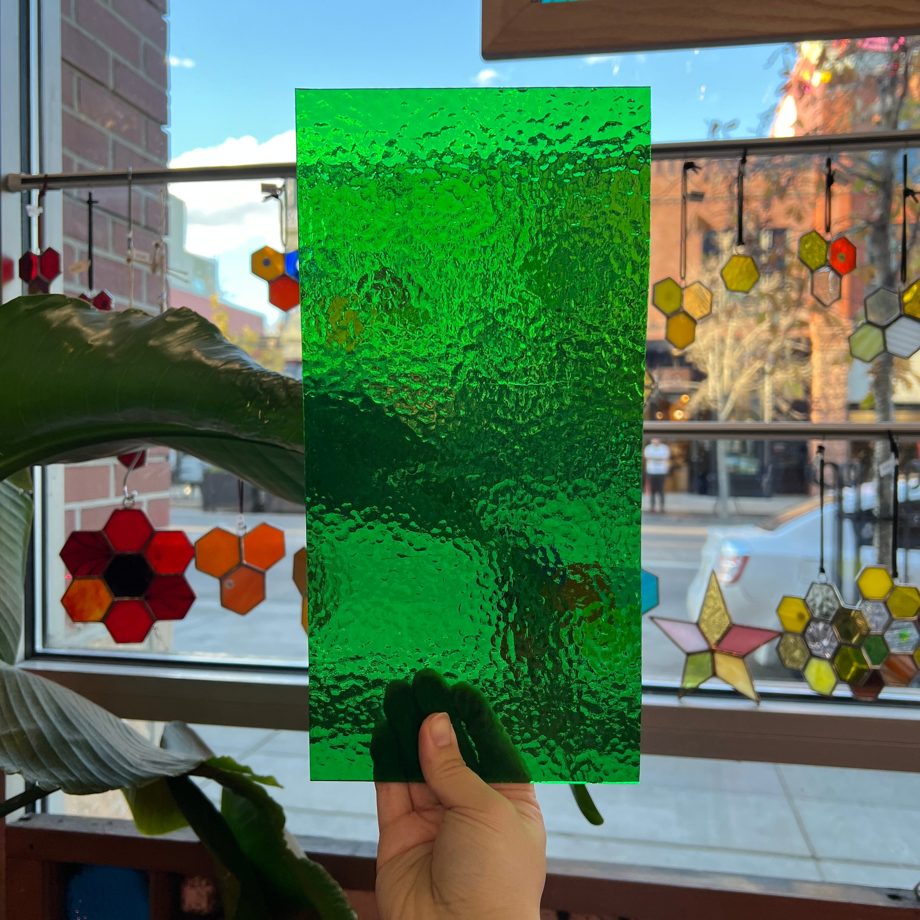 Green Transparent Corella 343 Wissmach Glass