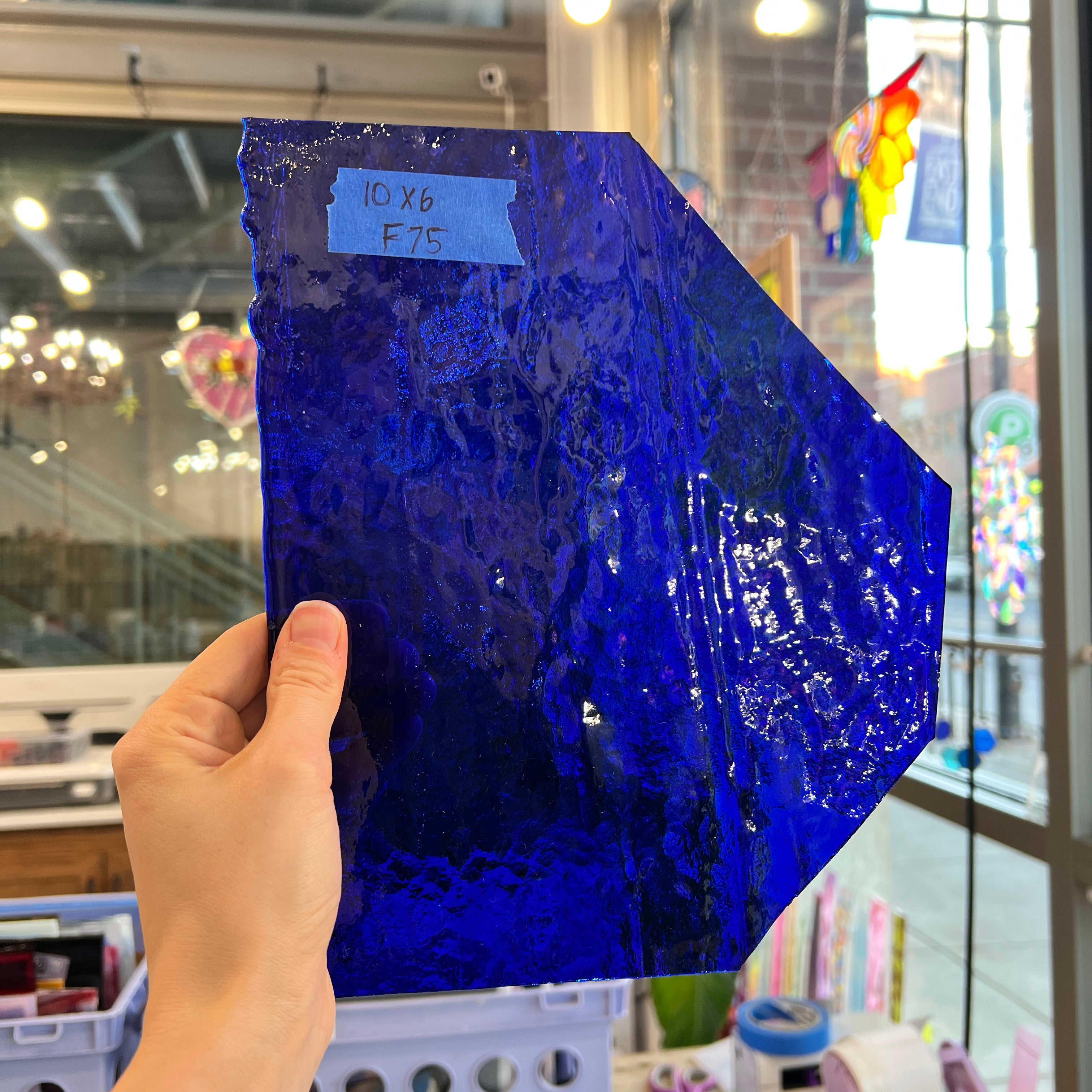 Cobalt Blue Transparent Bullseye Sheet Glass Colorado Glass Works