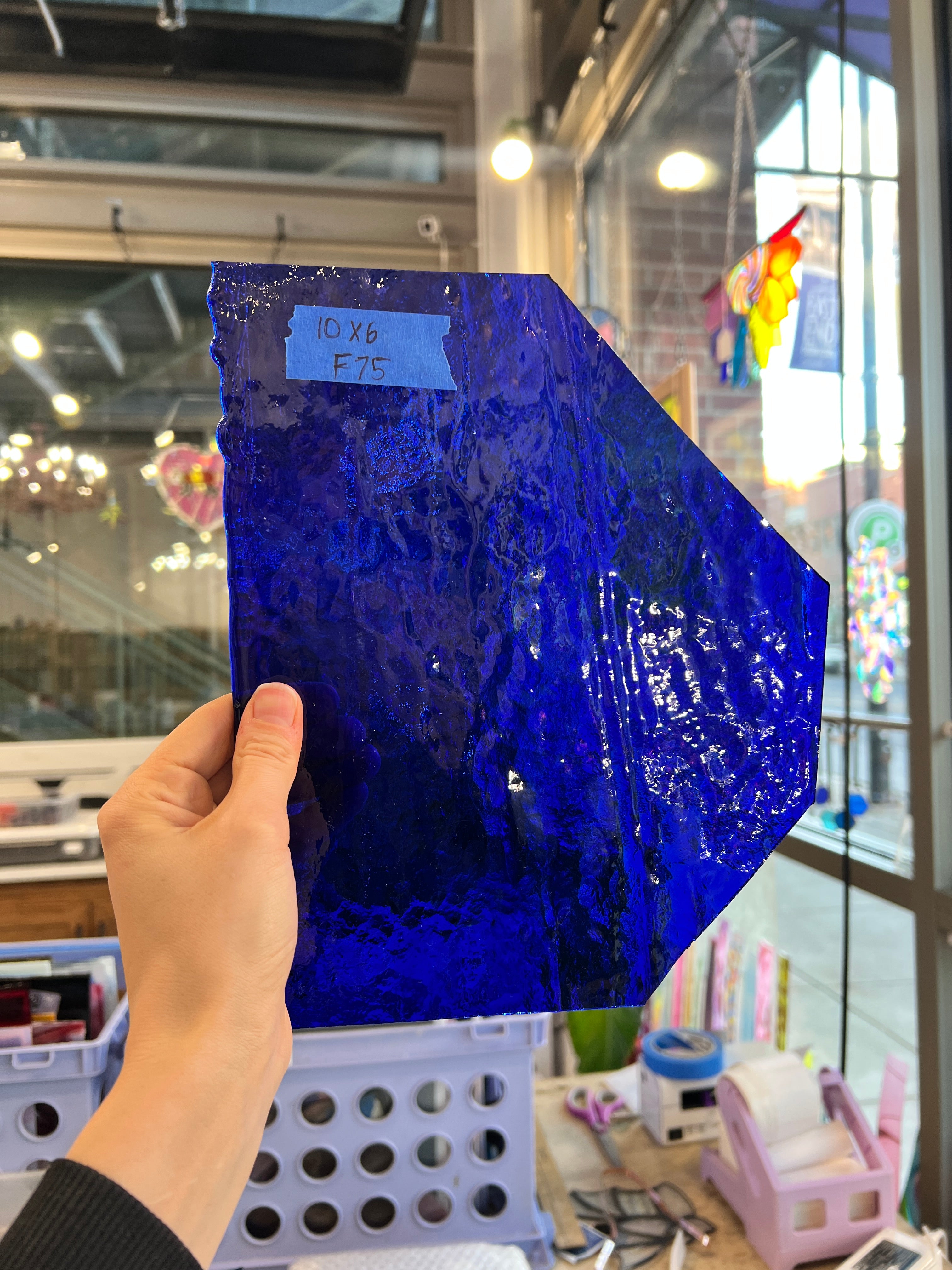 Cobalt Blue Transparent Bullseye Sheet Glass Colorado Glass Works