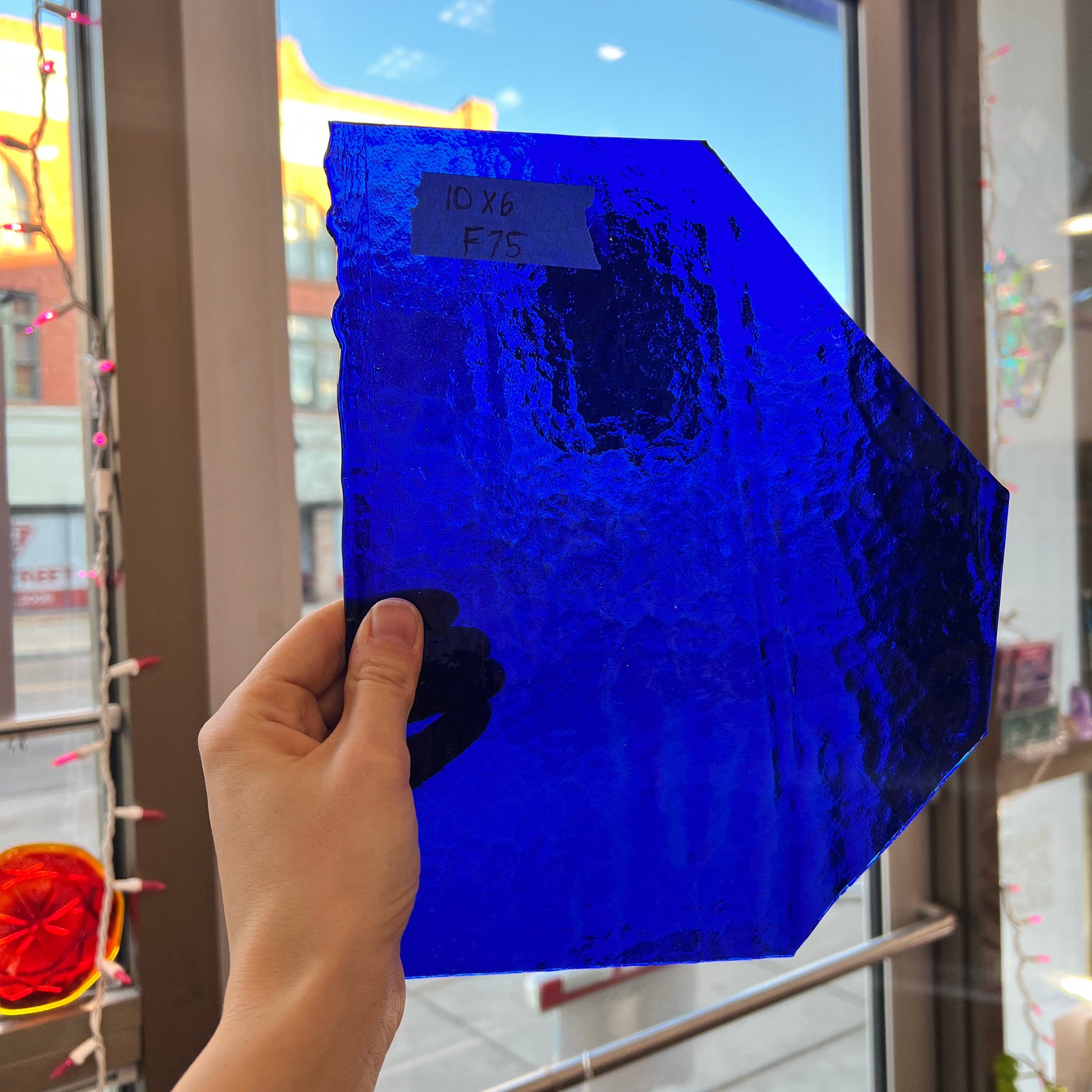 Cobalt Blue Transparent Bullseye Sheet Glass Colorado Glass Works