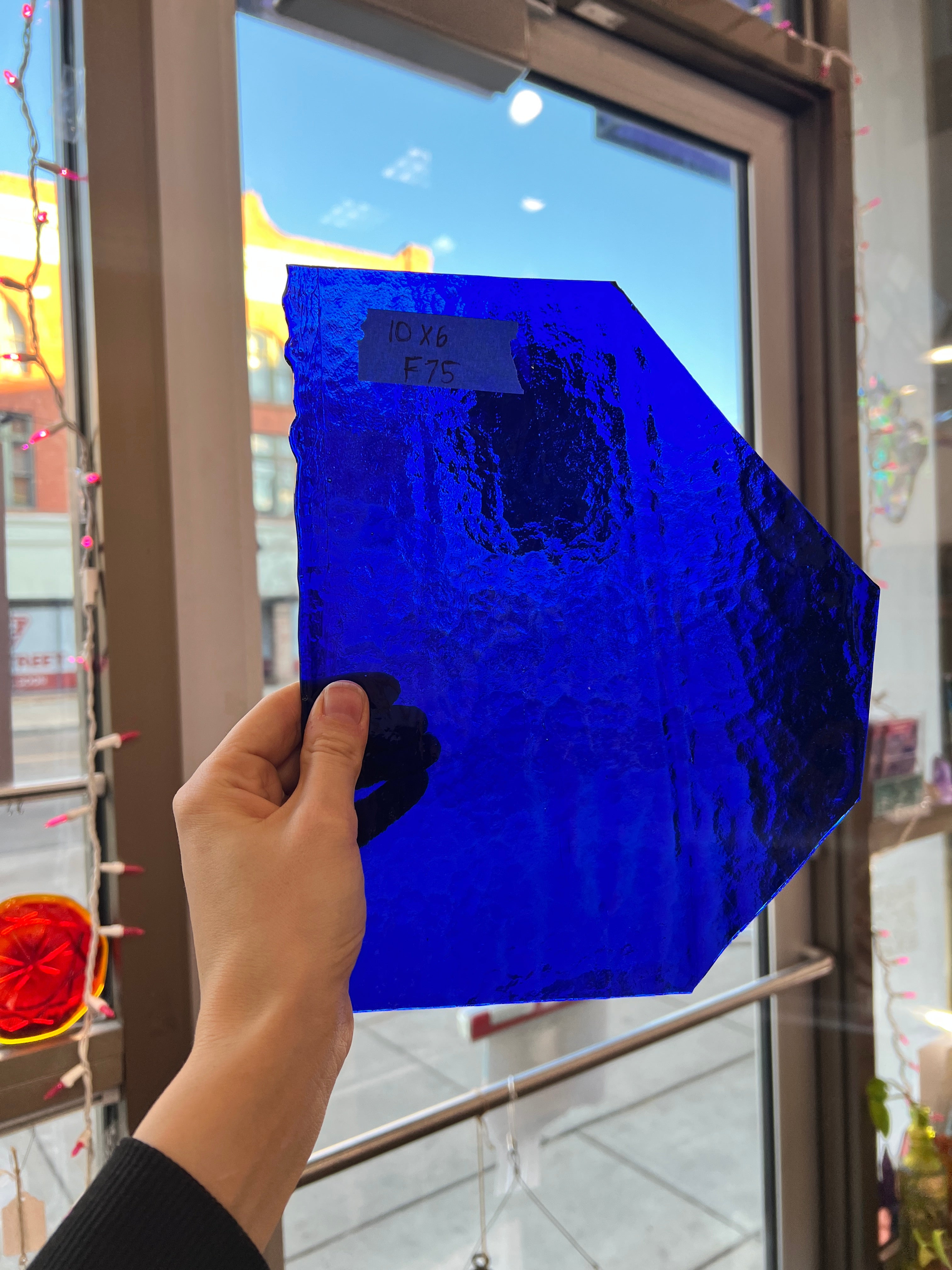 Cobalt Blue Transparent Bullseye Sheet Glass Colorado Glass Works