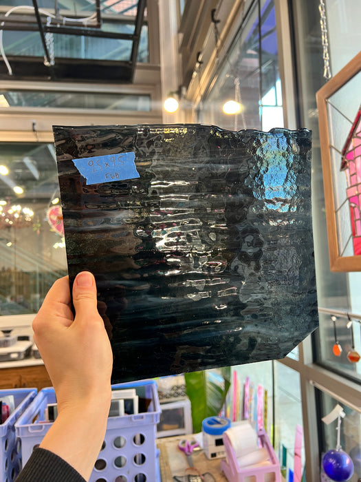 Dark Gray Vintage Bullseye Sheet Glass Colorado Glassworks