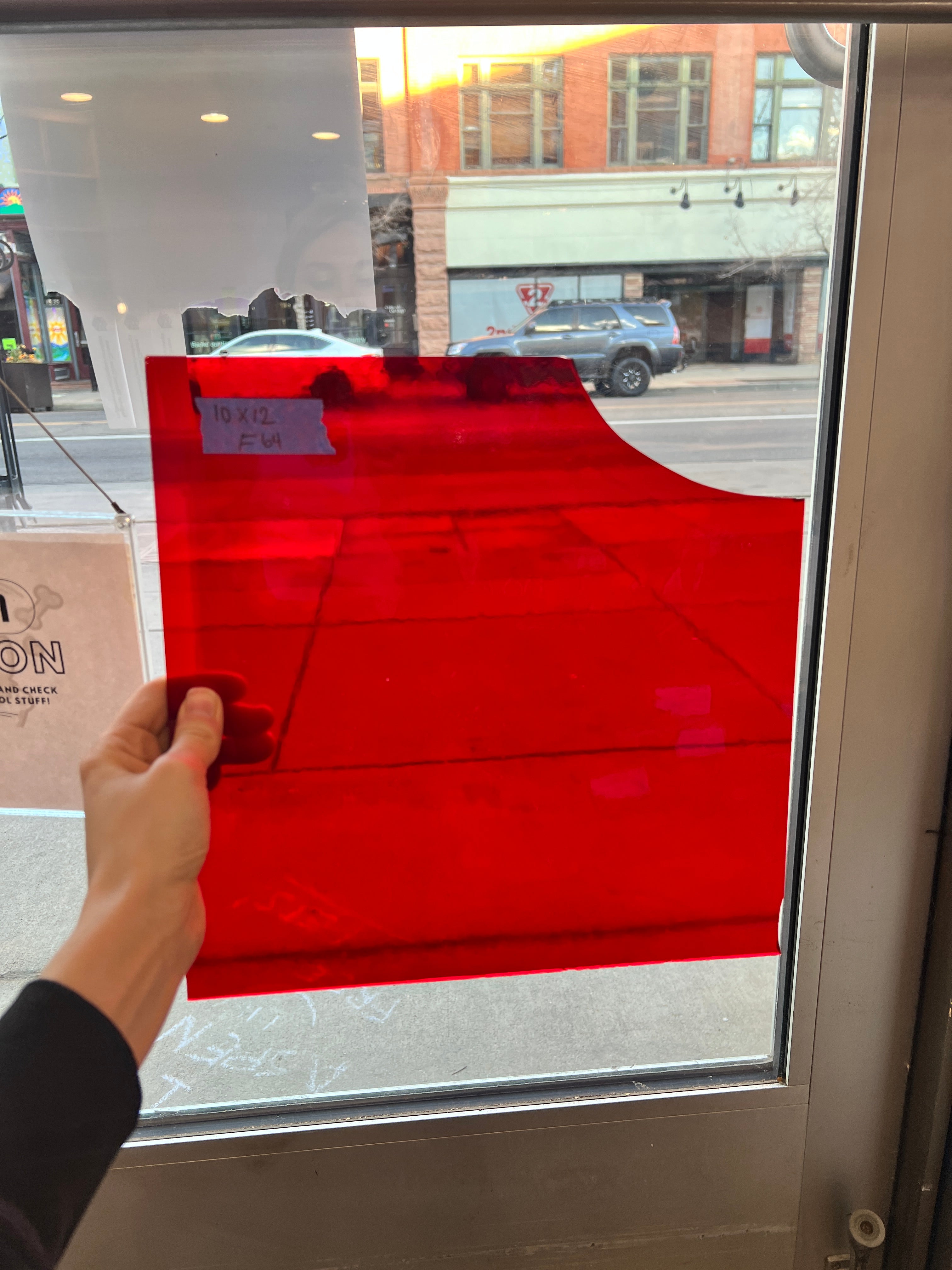 Red Transparent Spectrum Sheet Glass Colorado Glassworks