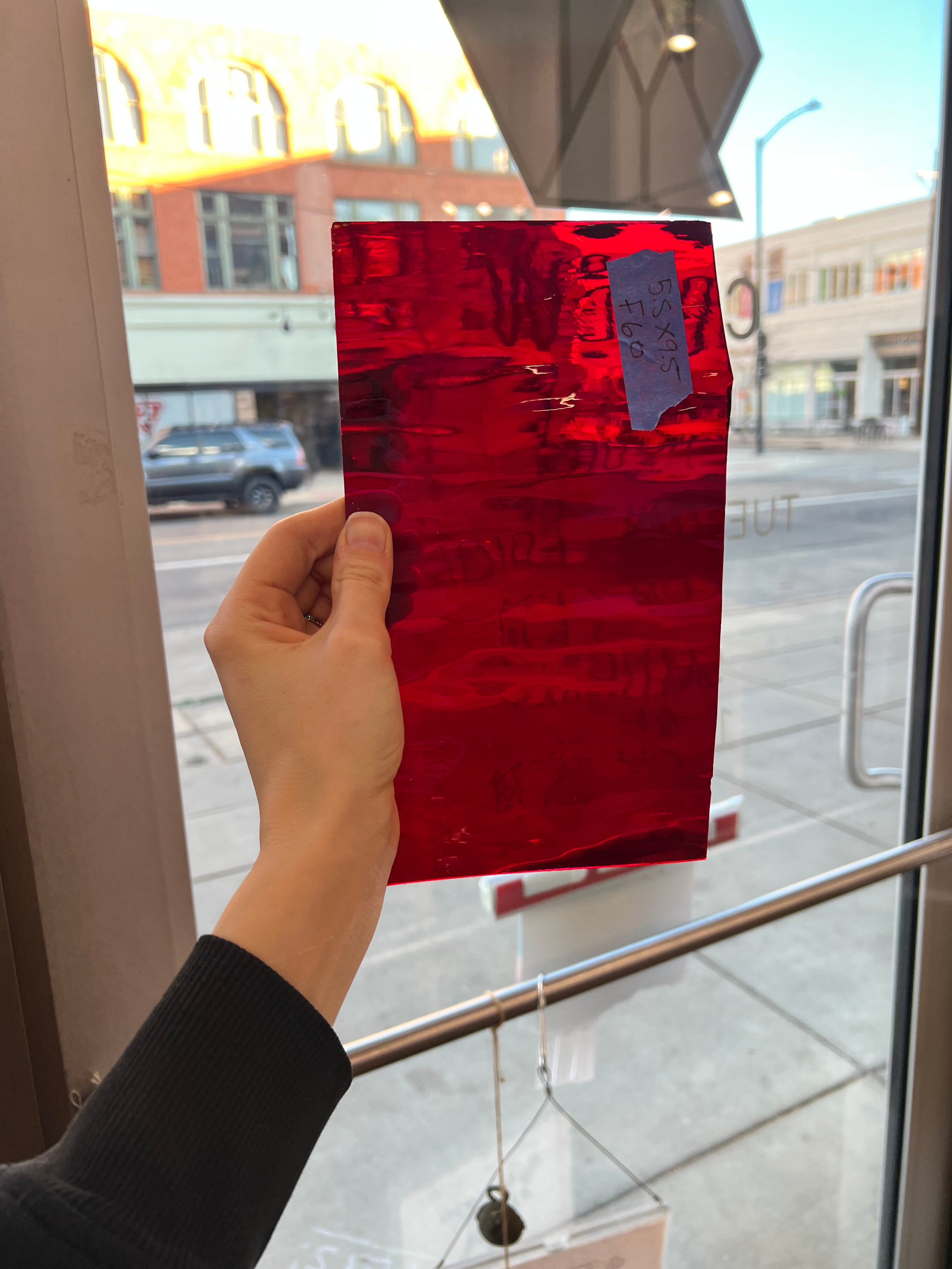 Red Transparent Spectrum Waterglass Sheet Glass Colorado Glassworks