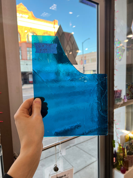 Carribean Blue Transparent Kokomo Sheet Glass Kokomo