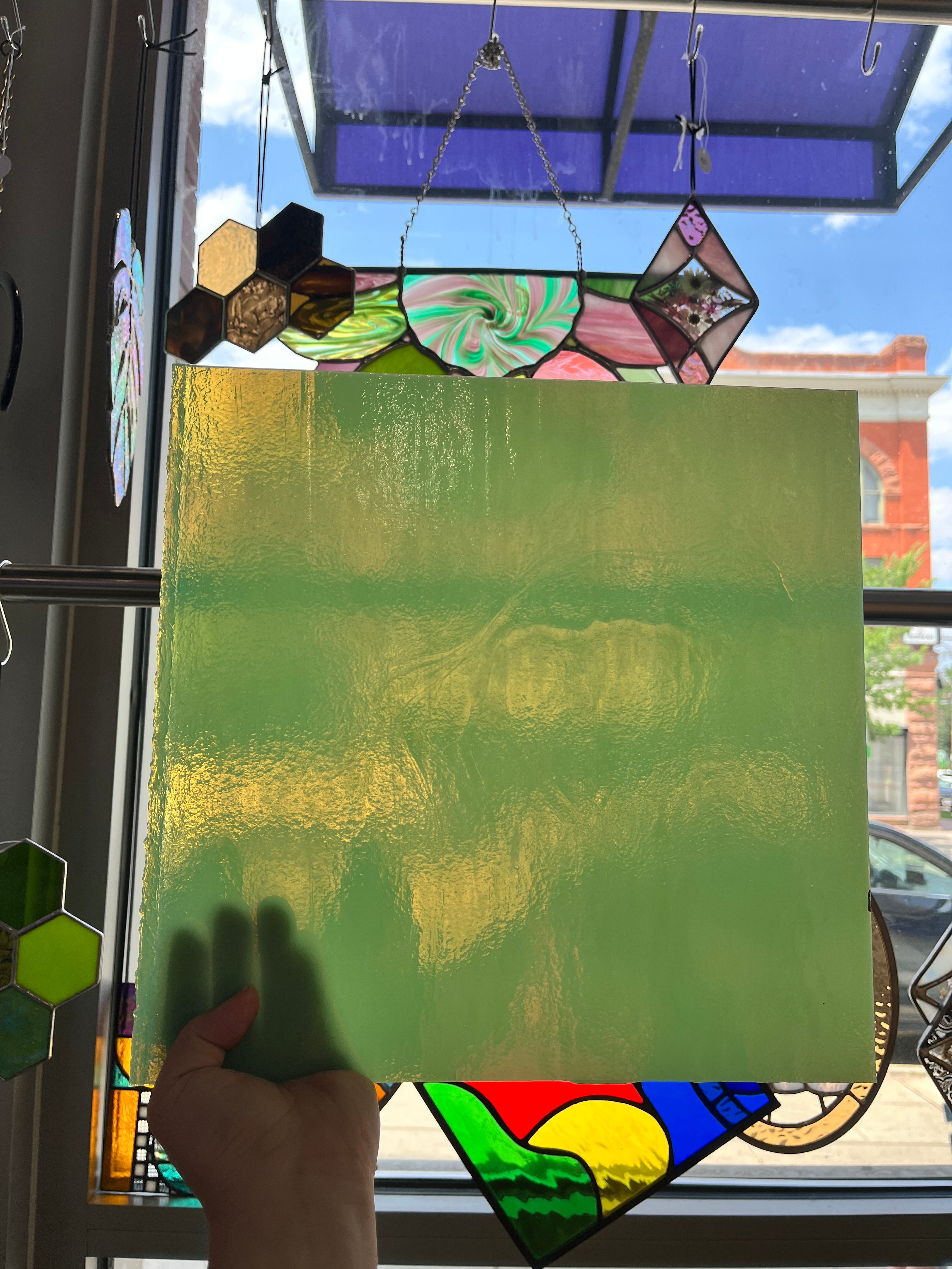 Teal Opal Youghiogheny Fusible 96 COE (YG-4600) Sheet Glass Colorado Glassworks