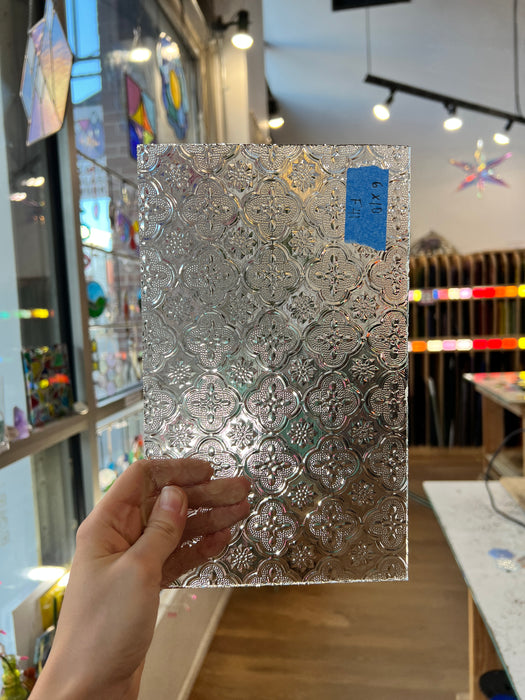 Morisco Lace Clear Transparent Sheet Glass Colorado Glassworks F41 (10x6in)