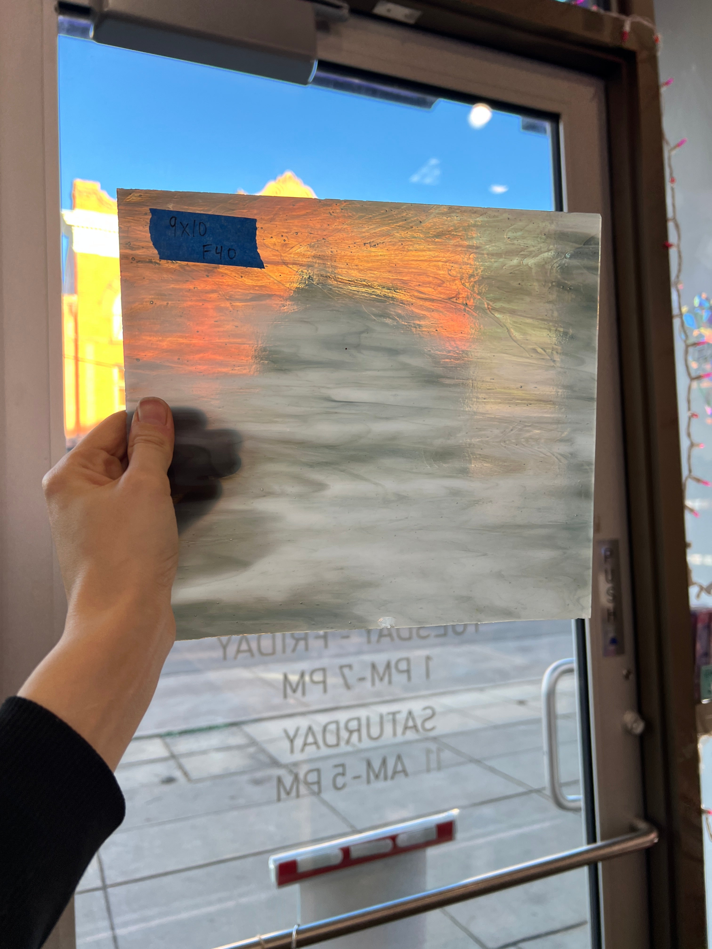 Gray Wispy Opaque Sheet Glass Colorado Glass Works