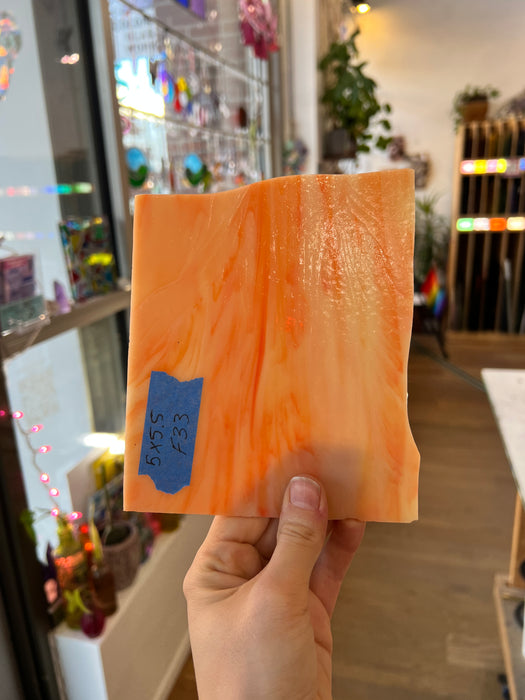 Orange Wispy Cream Armstrong Colorado Glass Works