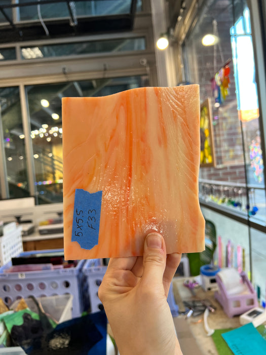 Orange Wispy Cream Armstrong Colorado Glass Works