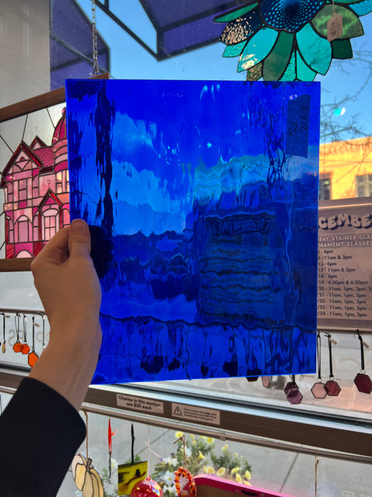 Dark Blue Spectrum Waterglass Sheet Glass Colorado Glassworks