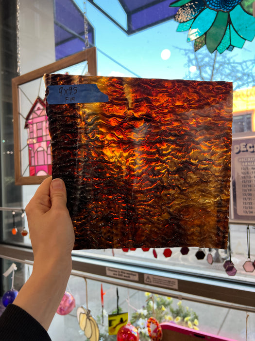 Brown Mixed Ripple Uroboros Sheet Glass Colorado Glassworks