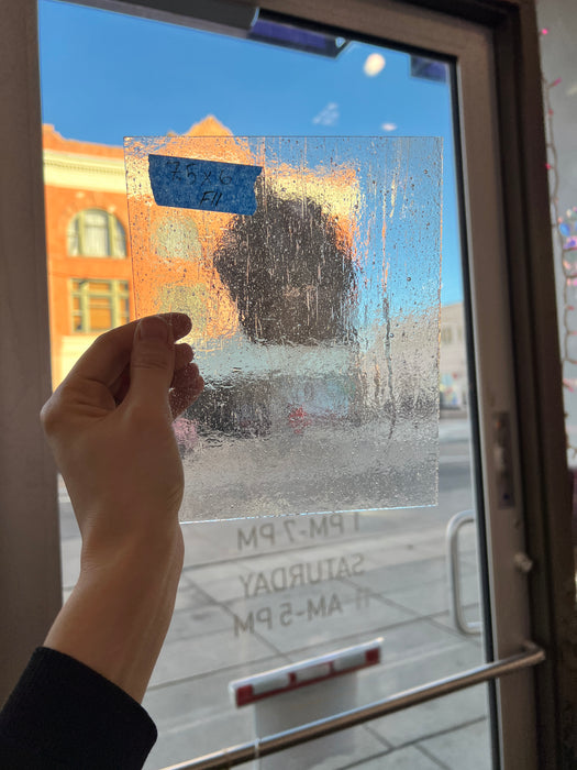 Clear Seedy Textured Kokomo Sheet Glass Colorado Glassworks