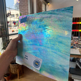 Blue White Iridescent Wissmach Sheet Glass Colorado Glassworks
