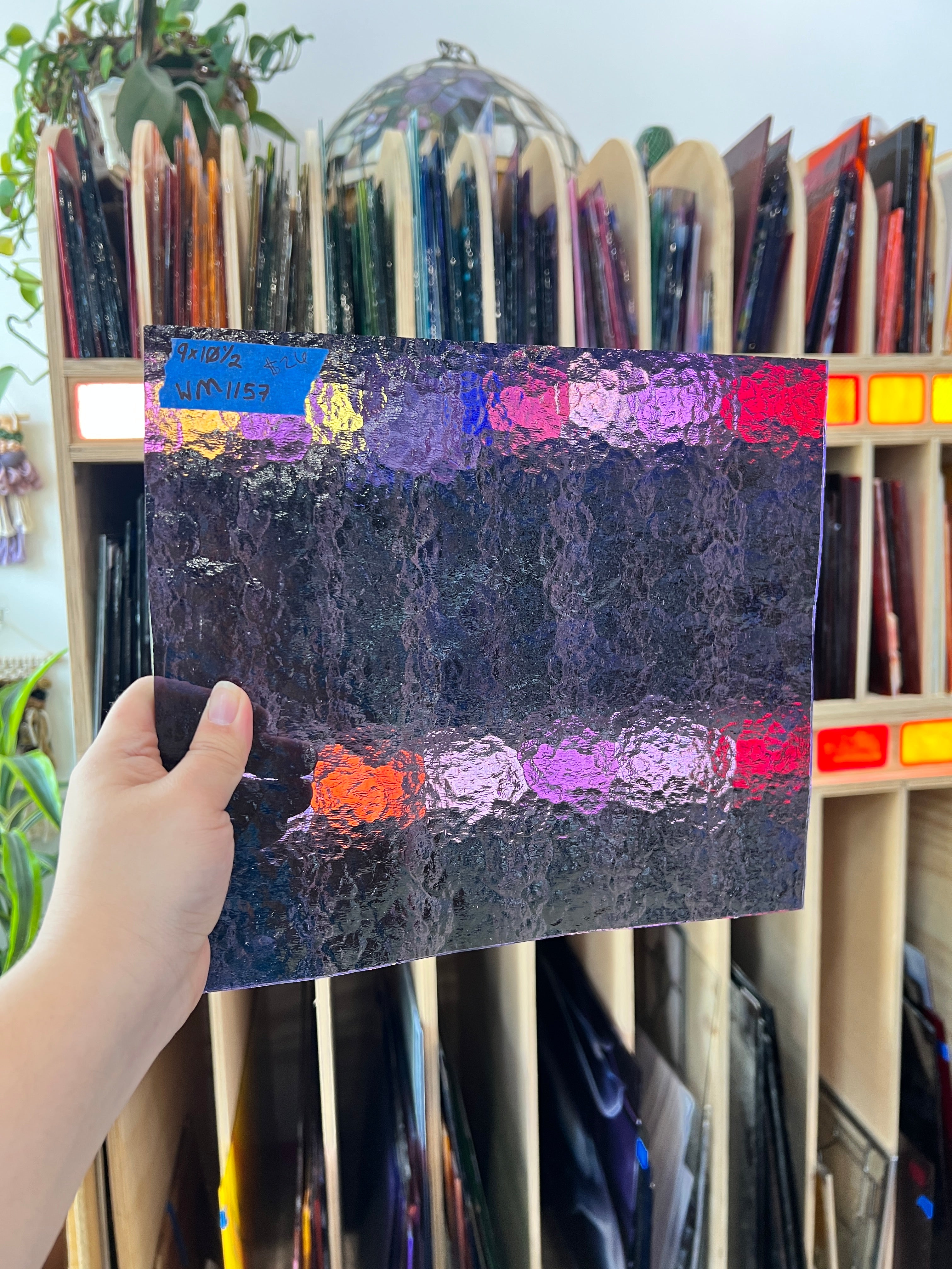 Transparent Dark Purple Mystic Wissmach Sheet Glass Unknown WM1157 (9x10.5in)