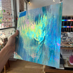 Blue White Iridescent Wissmach Sheet Glass Colorado Glassworks