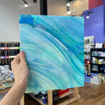 Blue White Iridescent Wissmach Sheet Glass Colorado Glassworks