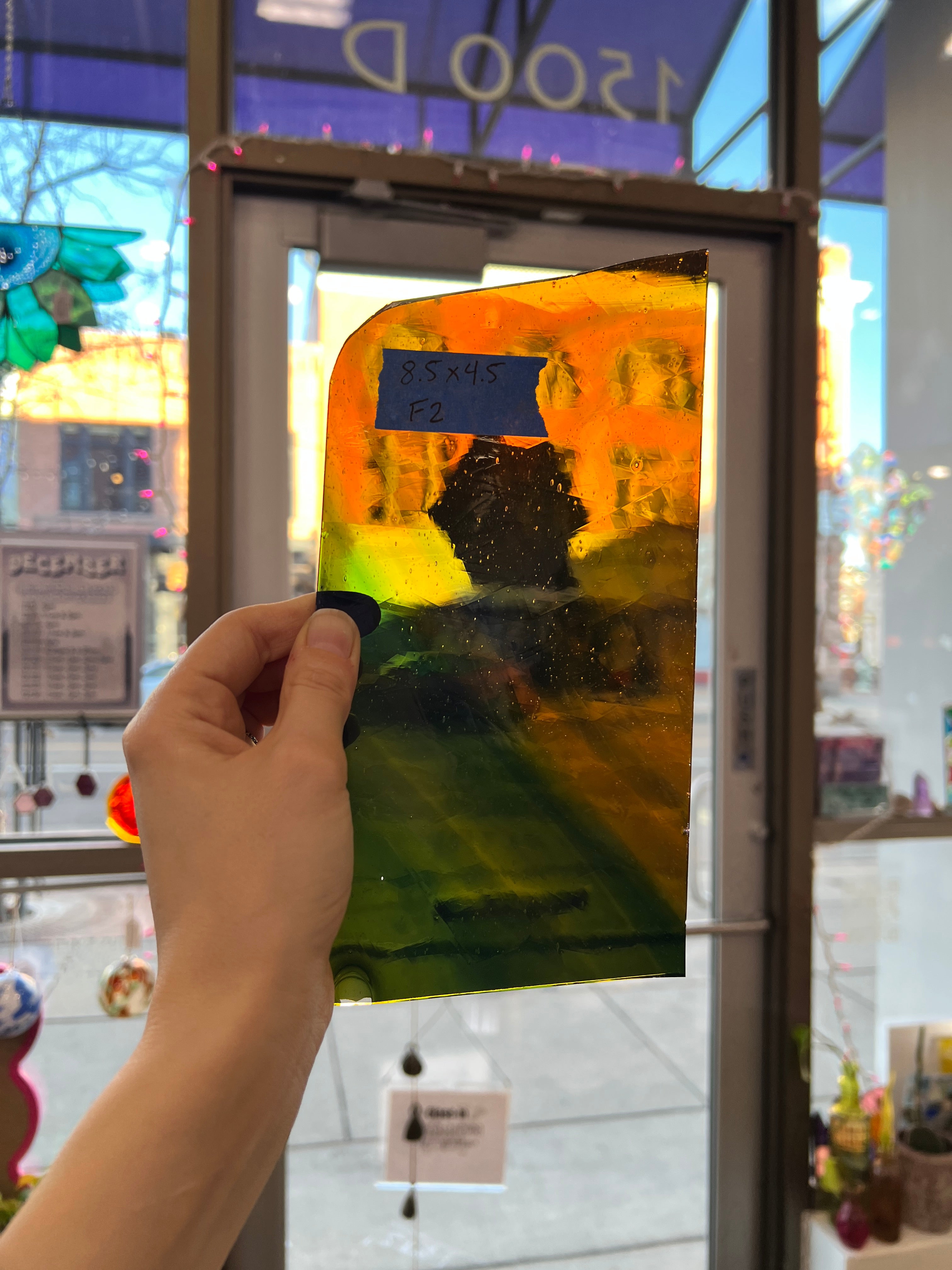 Rainbow Mouth blown Lamberts Sheet Glass Colorado Glassworks