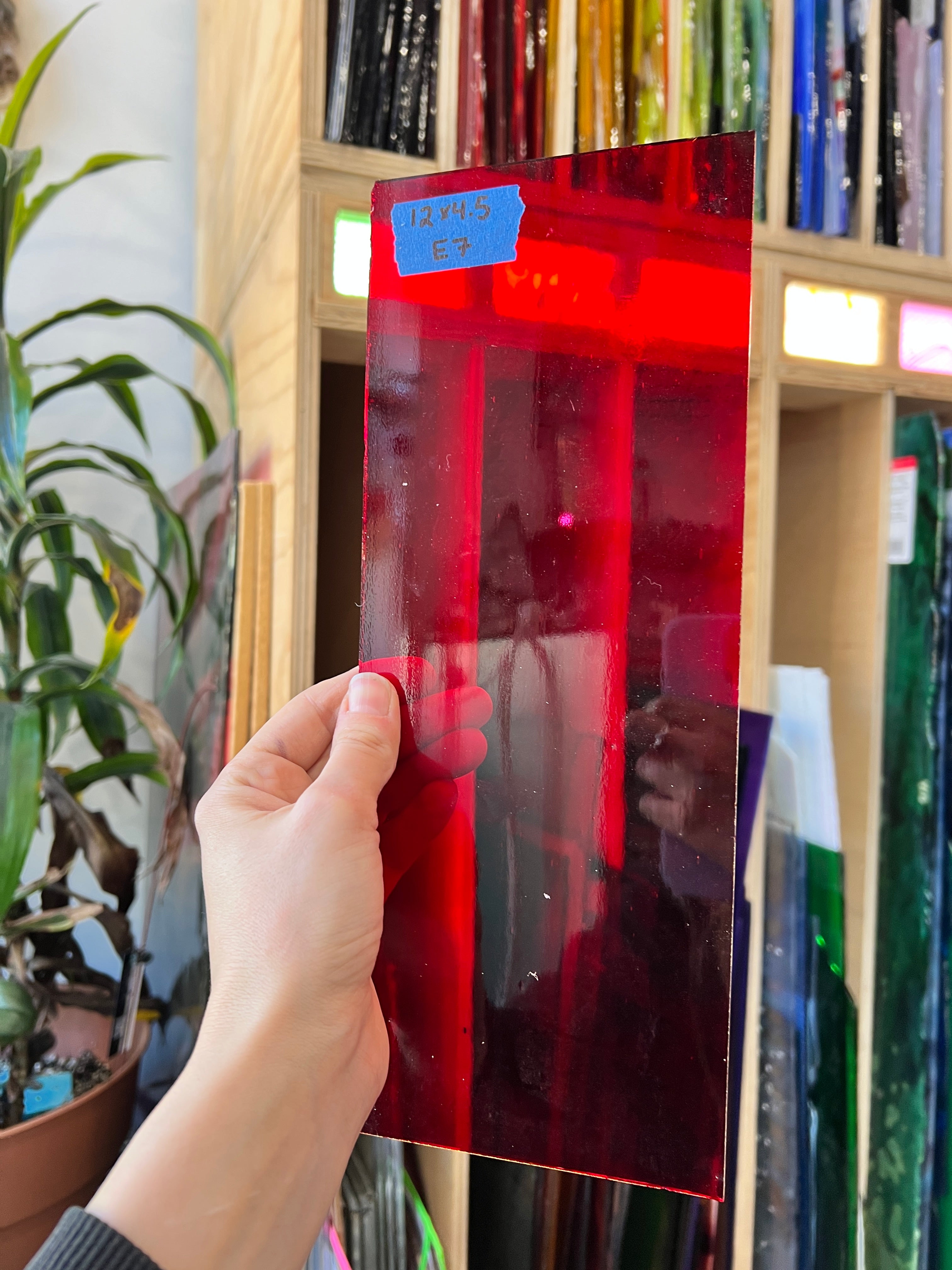 Red Transparent Spectrum Sheet Glass Colorado Glassworks