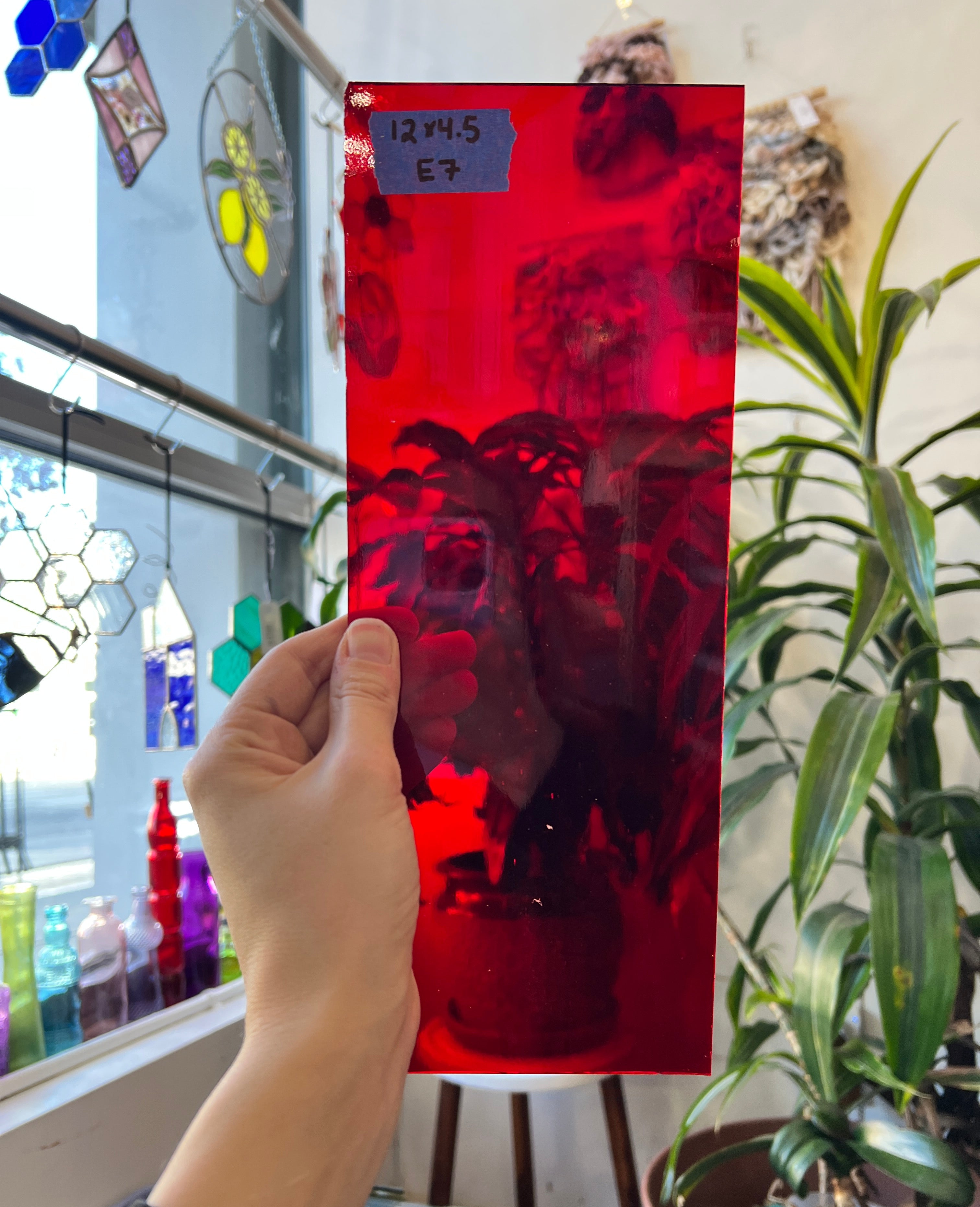 Red Transparent Spectrum Sheet Glass Colorado Glassworks