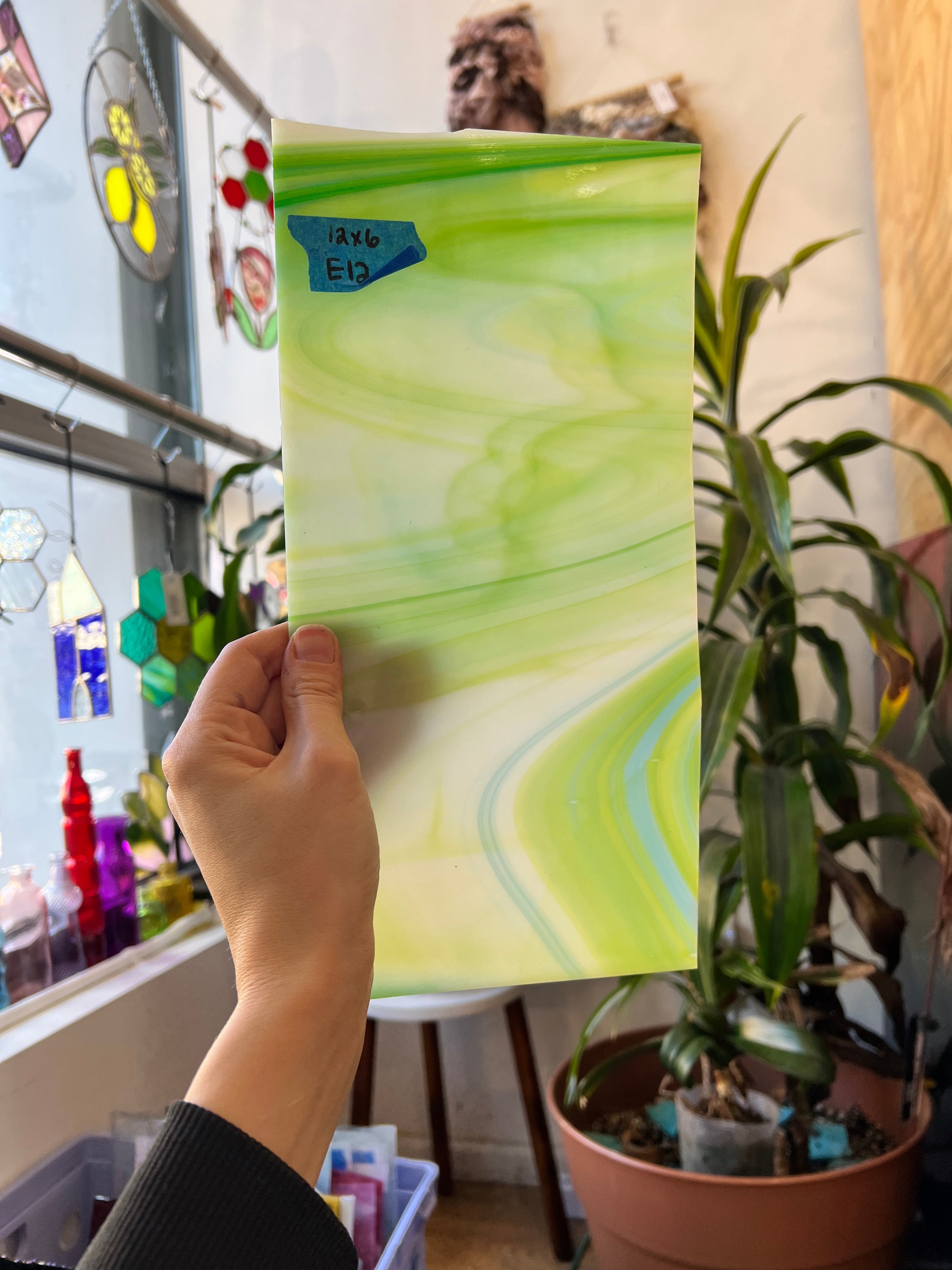 Lagoon Oceanside Fusible 96 COE Sheet Glass Colorado Glassworks