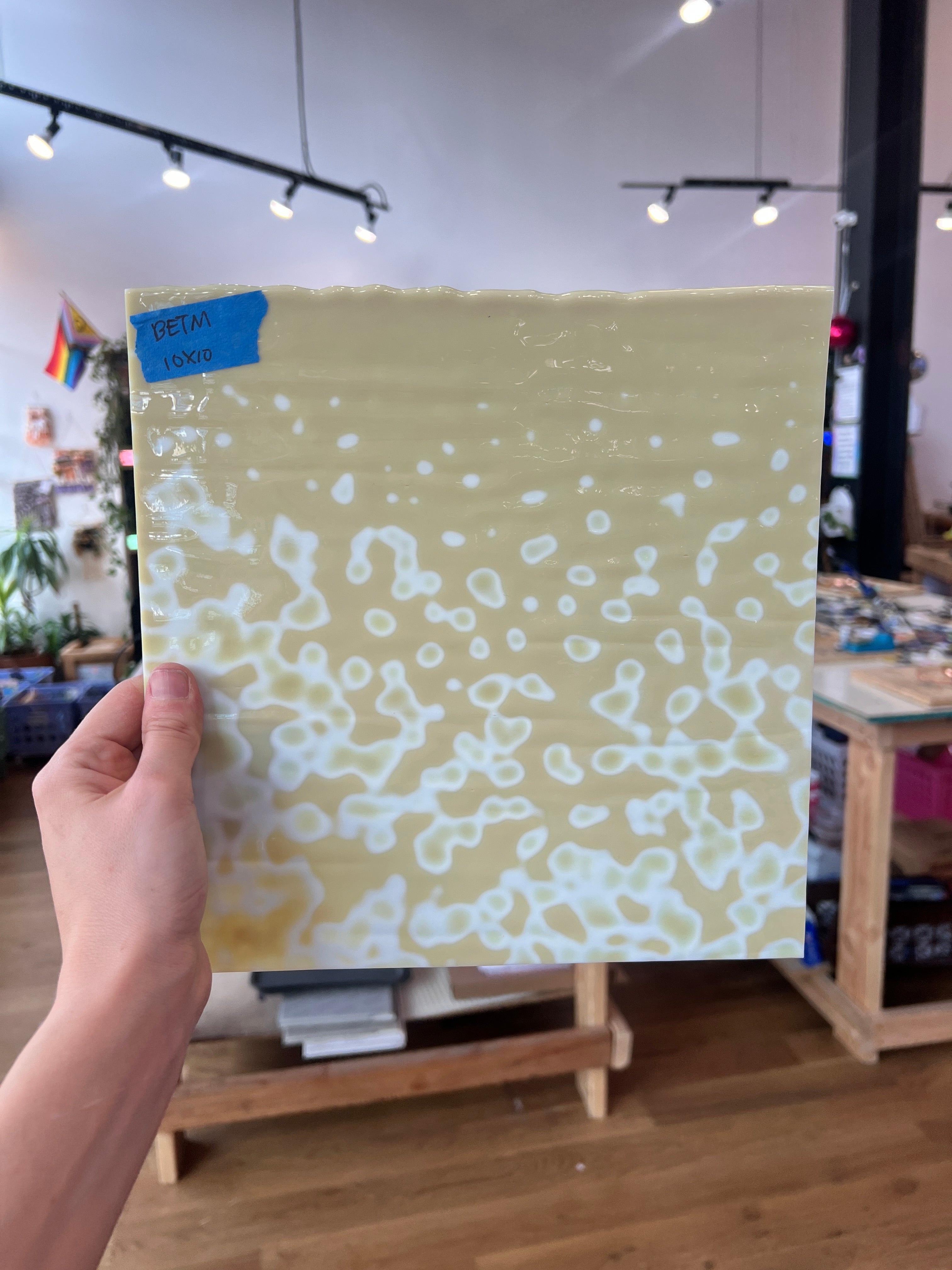 Toffee Mottled Bullseye Sheet Glass Colorado Glassworks