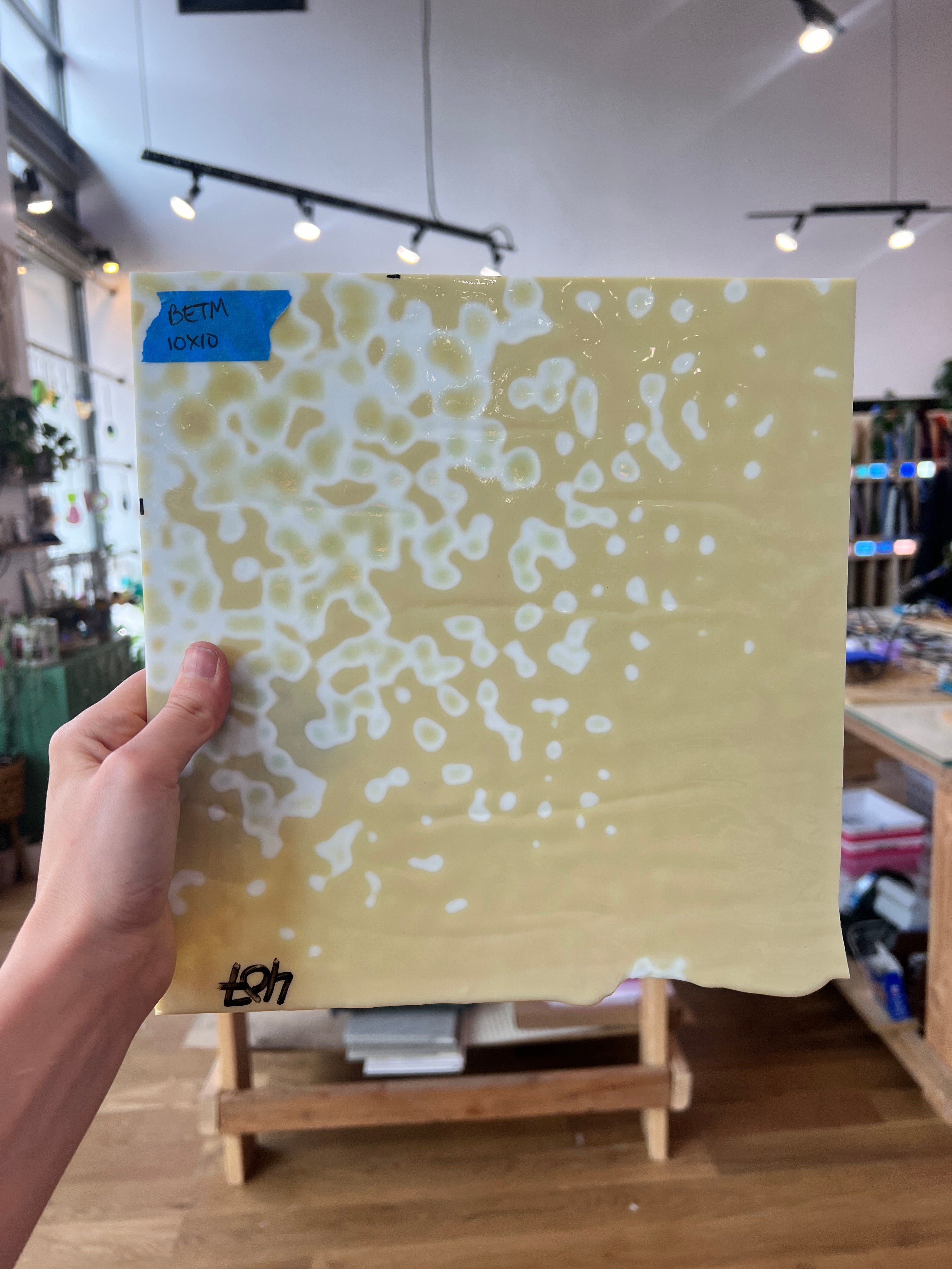 Toffee Mottled Bullseye Sheet Glass Colorado Glassworks