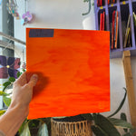 Bullseye Orange Fusible 90 COE Sheet Glass Colorado Glassworks   
