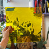 Yellow Waterglass Oceanside Fusible 96 COE Sheet Glass Colorado Glassworks OS58-96 (12x12in)  
