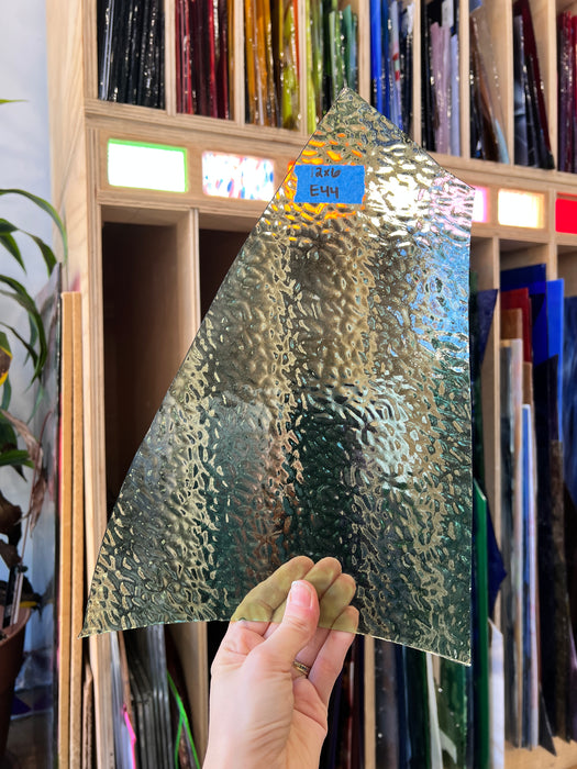 Pale Green English Muffle Wissmach Sheet Glass Colorado Glassworks