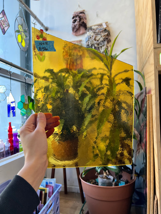 Yellow Transparent Spectrum Sheet Glass Colorado Glassworks E56 (10x11in)