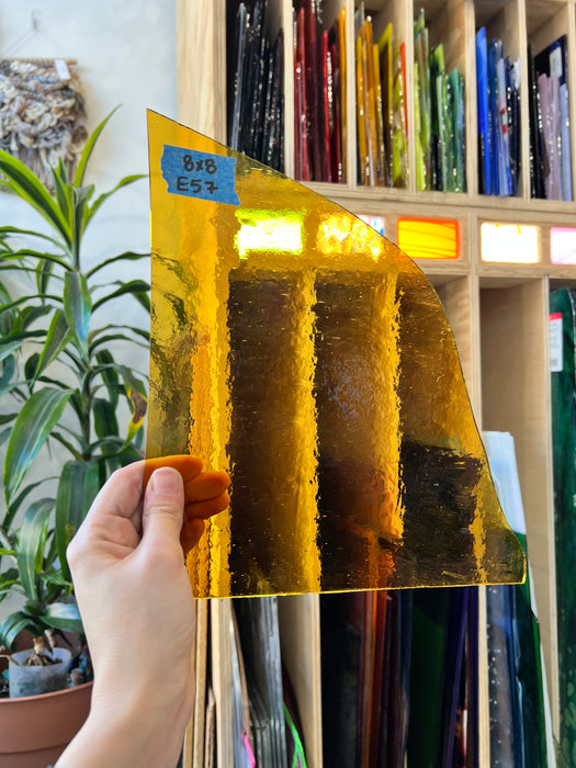 Yellow Transparent Spectrum Sheet Glass Colorado Glassworks E57 (8x8in)