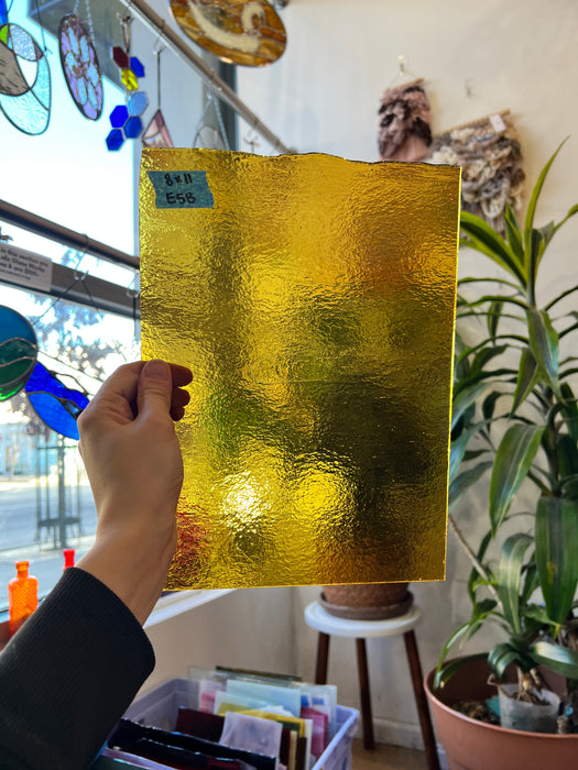 Medium Amber Bullseye 90 COE Sheet Glass Colorado Glassworks