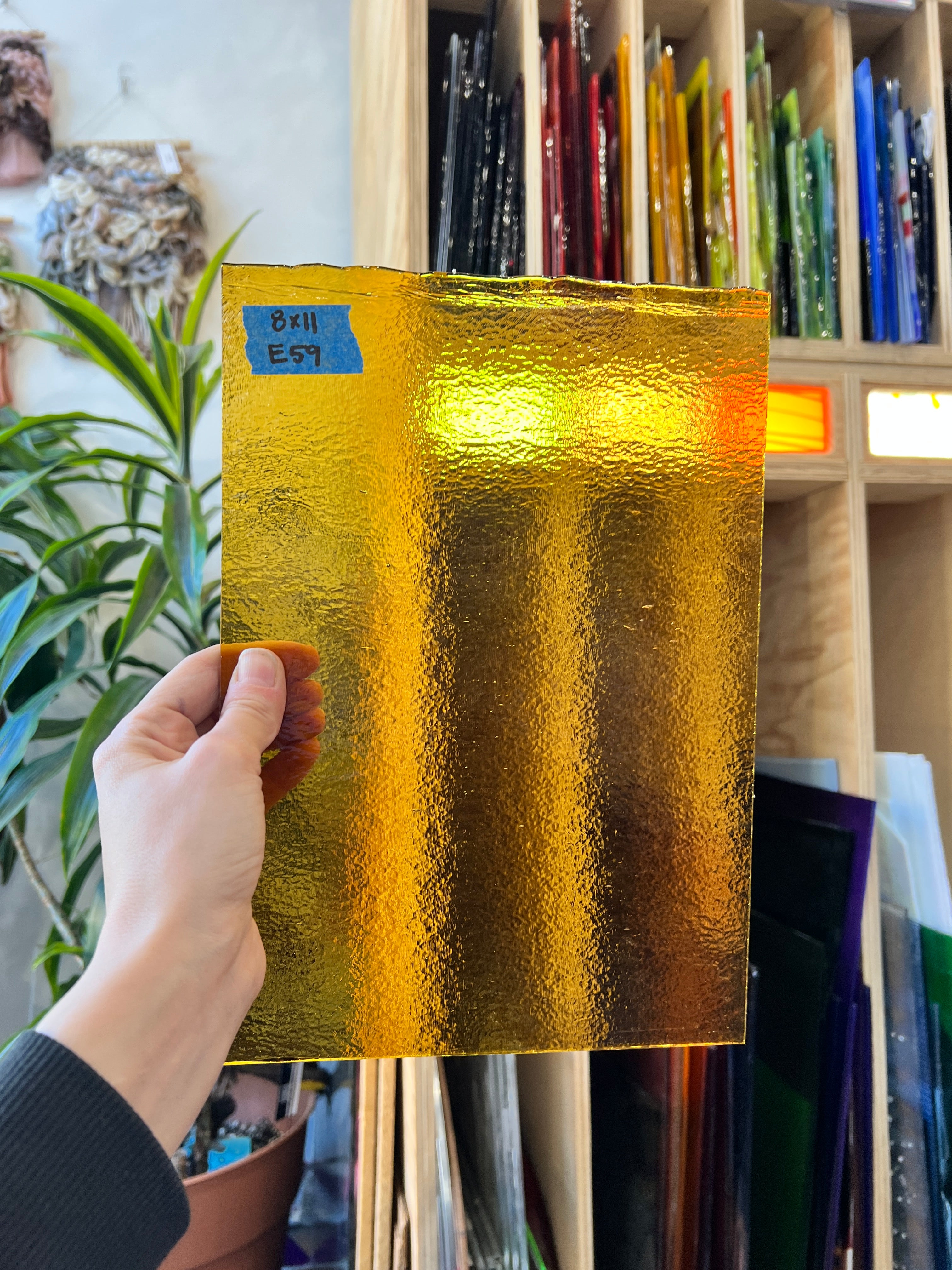 Medium Amber Bullseye 90 COE Sheet Glass Colorado Glassworks E59 (11x8in)