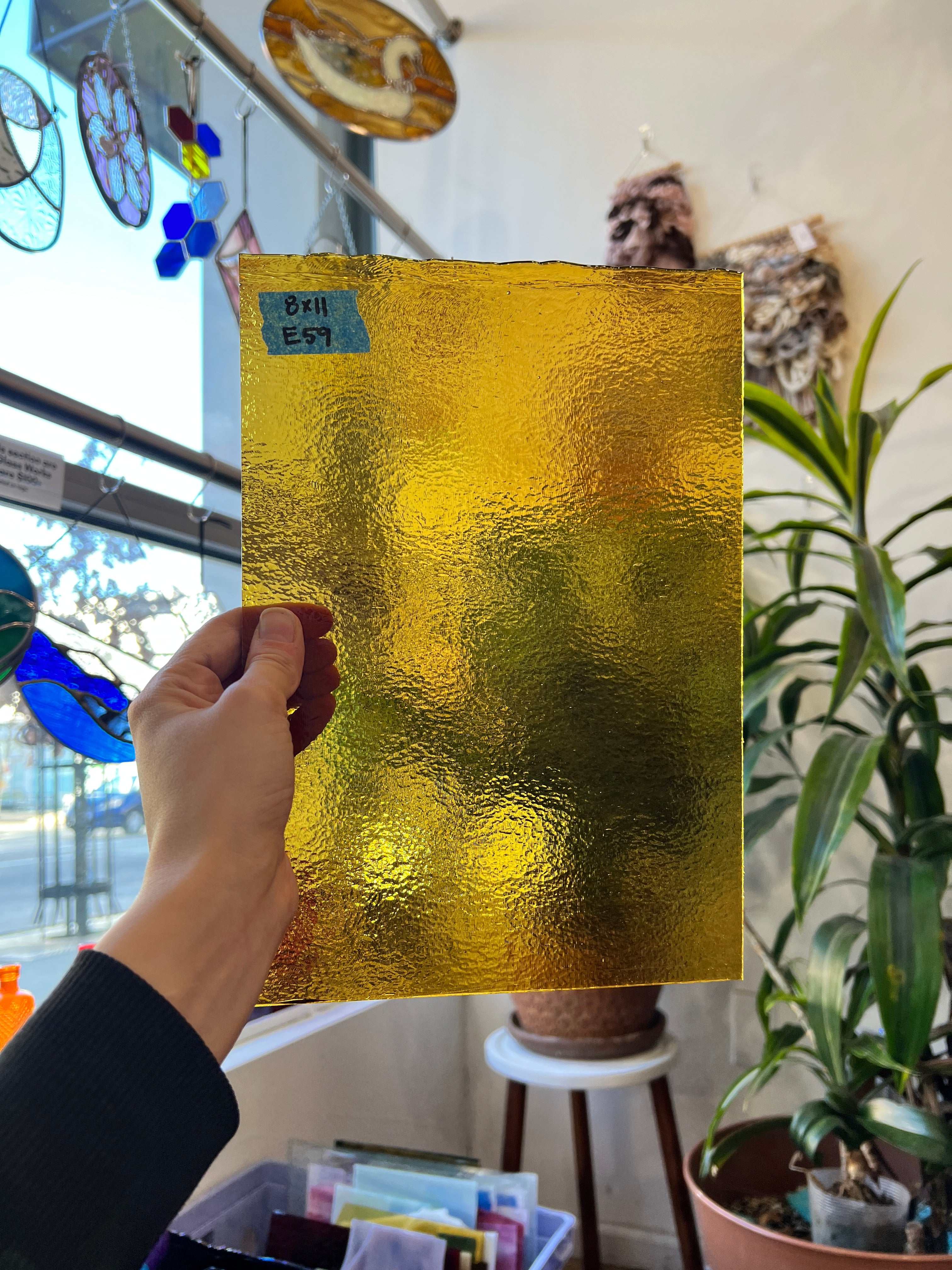 Medium Amber Bullseye 90 COE Sheet Glass Colorado Glassworks