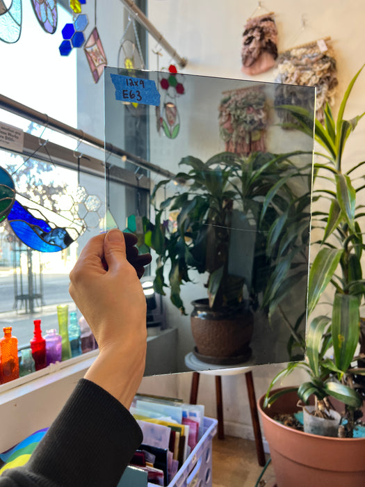 Smooth Transparent Gray Sheet Glass Colorado Glass Works E63 (12x9in) *scratch*