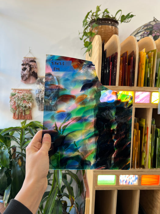 Rainbow Frit Fremont Mouth Blown Glass Sheet Glass Colorado Glassworks