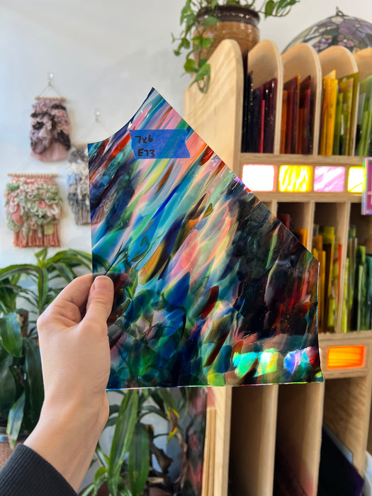 Rainbow Frit Fremont Mouth Blown Glass Sheet Glass Colorado Glassworks